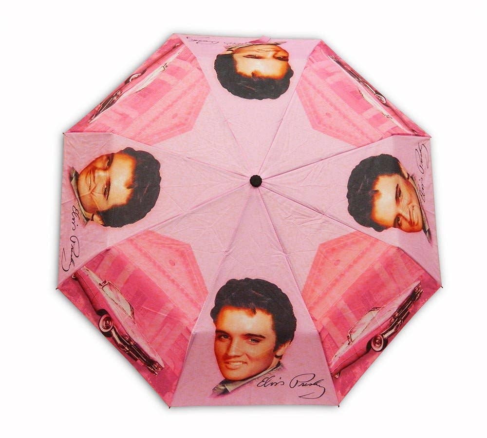 Elvis Compact Umbrella Pink